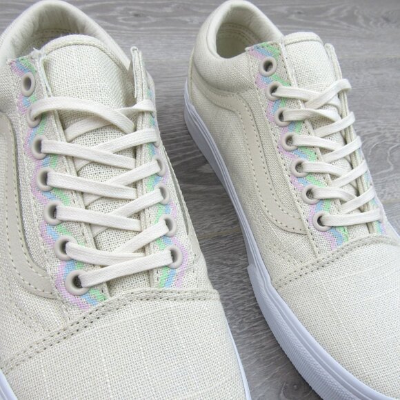 Vans Old Skool Linen Turtledove Mens Size 6.5 / Womens Size 8 NEW - Picture 7 of 14